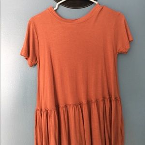 Burnt Orange Peplum Top